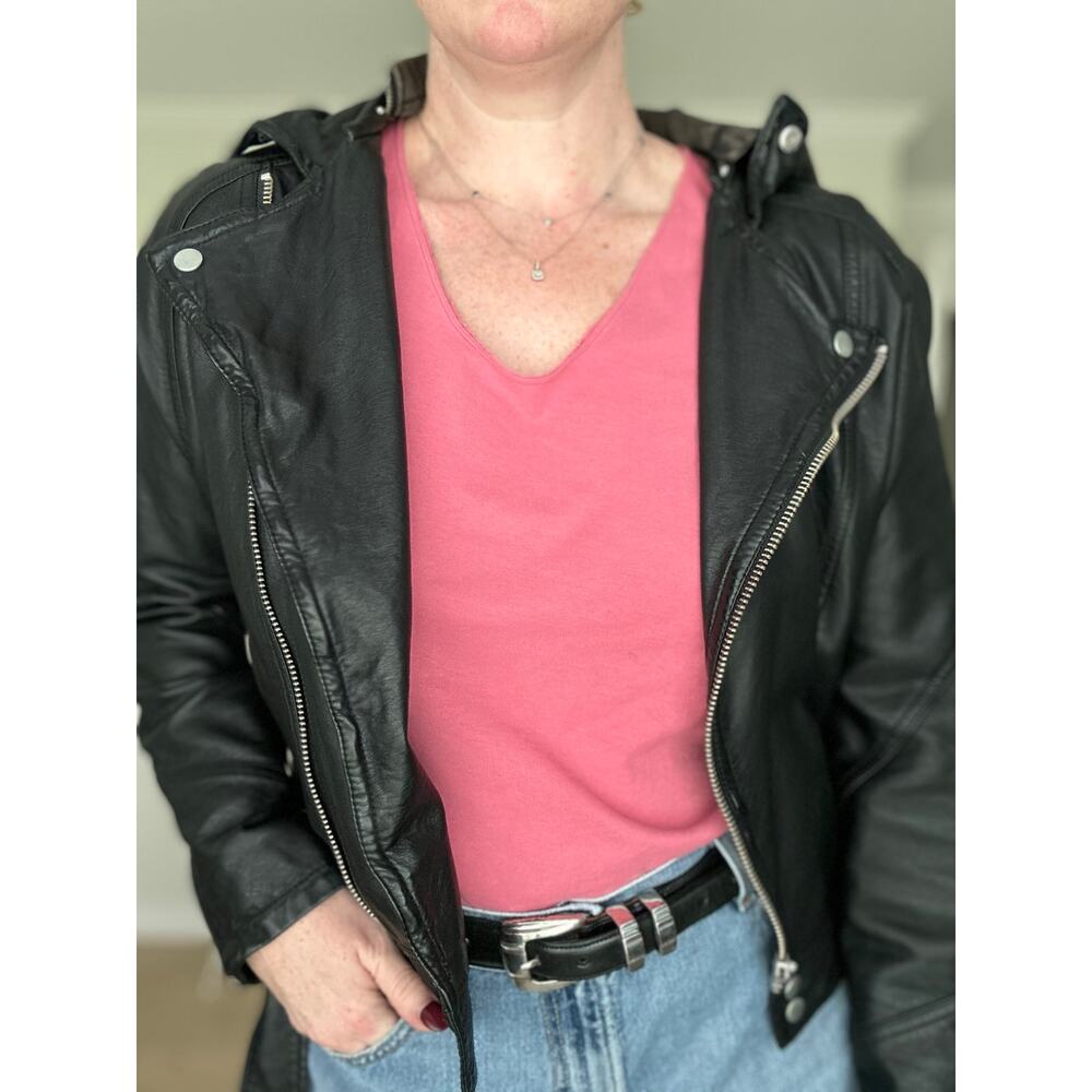 Free People Moto faux leather jacket